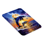 Magnet Flexible Moonlit Dolphin Dreams Over Sunset Ocean (Côté Droit)