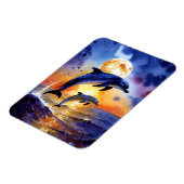 Magnet Flexible Moonlit Dolphin Dreams Over Sunset Ocean (Côté Gauche)