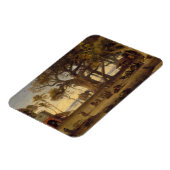 Magnet Flexible Moonlit Scene of Indian Figures and Elephants amon (Côté Gauche)