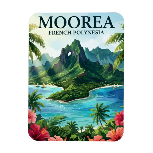 Magnet Flexible Moorea Polynésie française (Vertical)