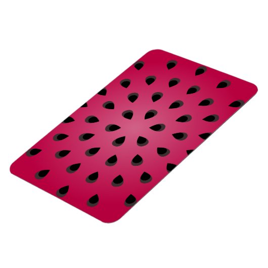 Magnet Flexible Morceau de pastèque rouge avec graines (Côté Gauche)