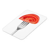 Magnet Flexible Morceau de tomate sur une fourchette (Côté Gauche)
