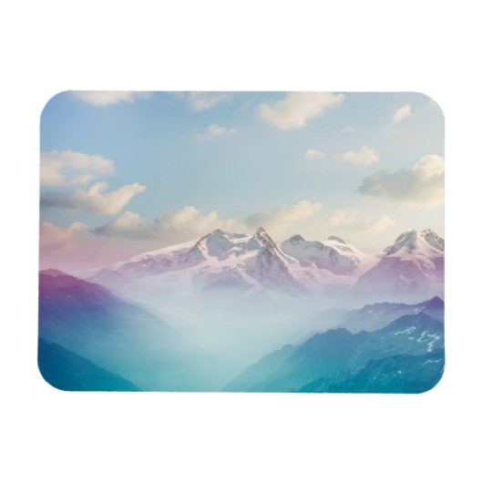 Magnet Flexible Morning Mist dans la vallée des Alpes (Horizontal)