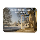 Magnet Flexible Moscou. Hiver. sculpture de lions (Horizontal)