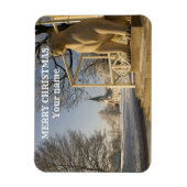 Magnet Flexible Moscou. Hiver. sculpture de lions (Vertical)