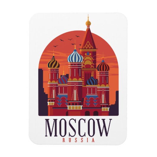 Magnet Flexible Moscou Russie Kremlin Skyline (Vertical)