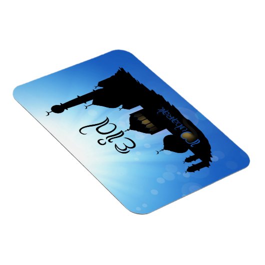 Magnet Flexible Mosquée de l'Aïd Moubarak avec typographie (Côté Droit)