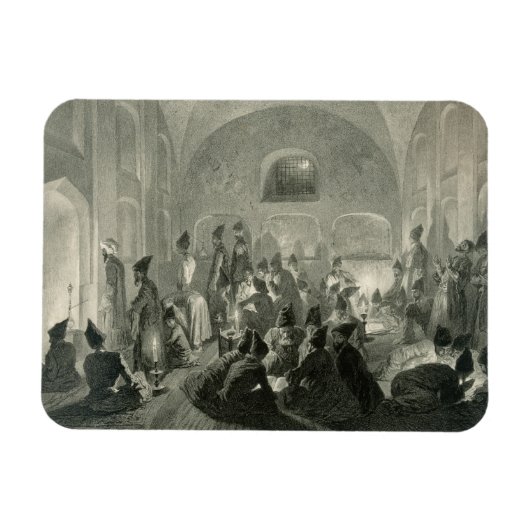 Magnet Flexible Mosquée persane à Erevan, Arménie, une nuit pendan (Horizontal)