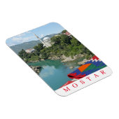Magnet Flexible Mostar mosquée vue réfrigérateur aimant (Côté Droit)