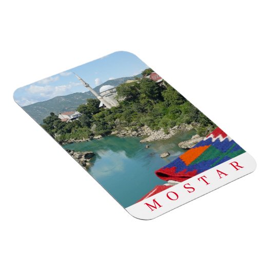 Magnet Flexible Mostar mosquée vue réfrigérateur aimant (Côté Droit)