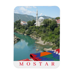 Magnet Flexible Mostar mosquée vue réfrigérateur aimant