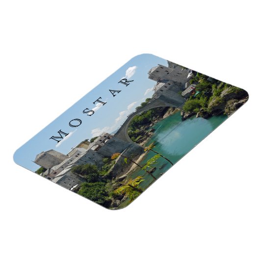 Magnet Flexible Mostar Old Bridge vue aimant frigo (Côté Gauche)