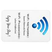 Magnet Flexible mot de passe wifi (Horizontal)