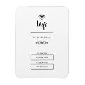Magnet Flexible Mot de passe Wifi noir et blanc pour la maison (Vertical)