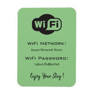 Magnet Flexible mot de passe wifi vert