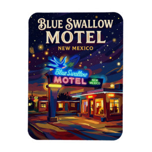 Magnet Flexible Motel Blue Swallow USA