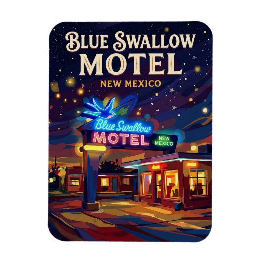 Magnet Flexible Motel Blue Swallow USA (Vertical)