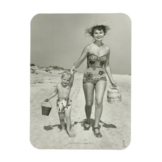 Magnet Flexible Mother and Son Walking (Vertical)