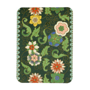 Magnet Flexible Motif antique cloisonné chinois : Vert Jade