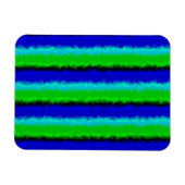 Magnet Flexible Motif arc-en-ciel bleu vert abstrait 3D (Horizontal)