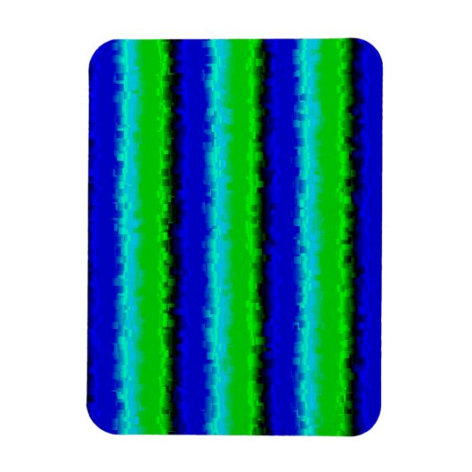 Magnet Flexible Motif arc-en-ciel bleu vert abstrait 3D (Vertical)