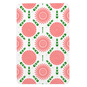 Magnet Flexible motif aux fleurs roses