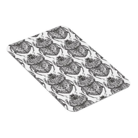 Magnet Flexible Motif Avec Doodle À Main (Côté Droit)