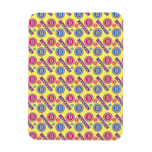 Magnet Flexible Motif Bitcoin coloré (Vertical)