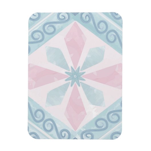 Magnet Flexible motif bleu en forme de diamant (Vertical)