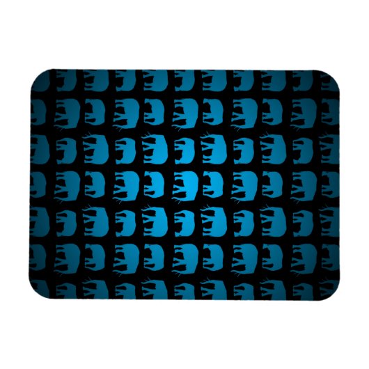 Magnet Flexible Motif Blue Elephant (Horizontal)