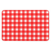 Magnet Flexible Motif Carreaux Rouges et Blancs à Rayures (Horizontal)