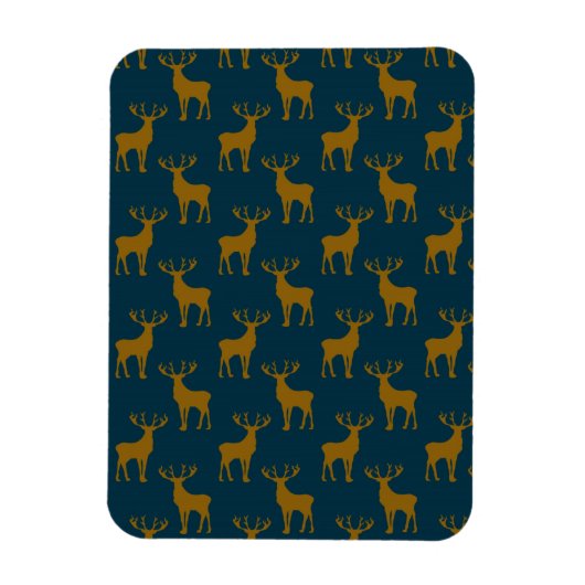 Magnet Flexible Motif cerf marron et bleu (Vertical)