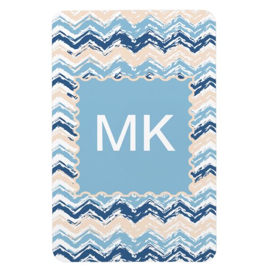 Magnet Flexible Motif Chevron de l'océan Pacifique (Vertical)