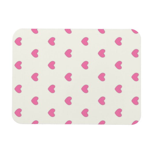 Magnet Flexible Motif Coeurs roses mignons (Horizontal)