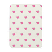 Magnet Flexible Motif Coeurs roses mignons (Vertical)