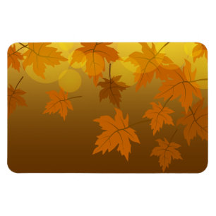 Magnet Flexible Motif d'automne avec feuilles d'érable en chute et