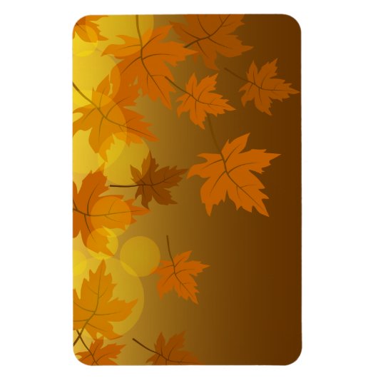 Magnet Flexible Motif d'automne avec feuilles d'érable en chute et (Vertical)