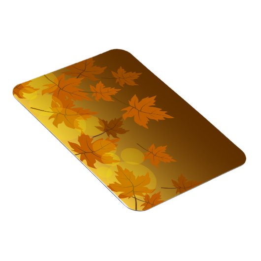 Magnet Flexible Motif d'automne avec feuilles d'érable en chute et (Côté Droit)