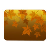 Magnet Flexible Motif d'automne avec feuilles d'érable en chute et (Horizontal)