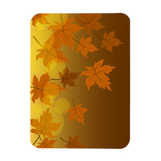 Magnet Flexible Motif d'automne avec feuilles d'érable en chute et (Vertical)