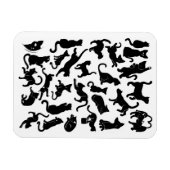 Magnet Flexible Motif de chat noir (Horizontal)
