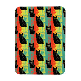 Magnet Flexible Motif de chat noir rétro
