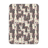 Motif de chats blancs et gris