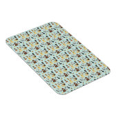 Magnet Flexible motif de chiens arrière - plans bleu clair. (Côté Droit)
