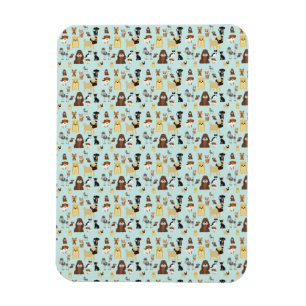 Magnet Flexible motif de chiens arrière - plans bleu clair.