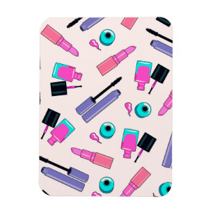 Magnet Flexible Motif de cosmétiques rose et violet