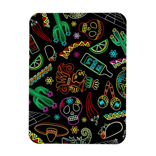 Magnet Flexible Motif de Fiesta du Mexique (Vertical)