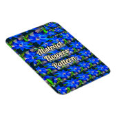 Magnet Flexible Motif de fleurs bleues profondes (Côté Droit)