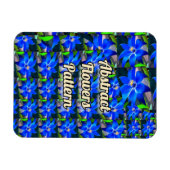 Magnet Flexible Motif de fleurs bleues profondes (Horizontal)