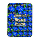 Magnet Flexible Motif de fleurs bleues profondes (Vertical)